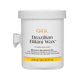 GiGi Brazilian Bikini Wax Microwave Formula - No-Strip Hair Removal Wax - 8oz