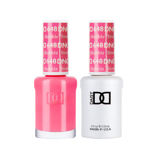 Daisy DND Gel Polish - Strawberry Bubble #648 (with Free Matching Polish)