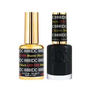 Daisy DND Gel Polish - Master Black #888 (with Free Matching Polish)