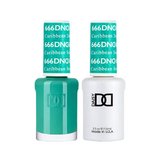 Daisy DND Gel Polish - Caribbean Sea #666 (with Free Matching Polish)