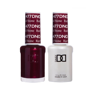 Daisy DND Gel Polish - Red Stone #477 (with Free Matching Polish)