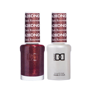 Daisy DND Gel Polish - Dark Rosewood #628 (with Free Matching Polish)