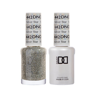 Daisy DND Gel Polish - Silver Star #442 (with Free Matching Polish)