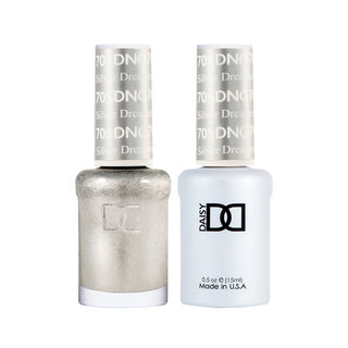Daisy DND Gel Polish - Silver Dreamer #705 (with Free Matching Polish)