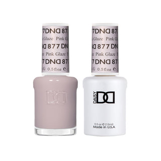 Daisy DND Gel Polish - Pink Glaze #877 (with Free Matching Polish)