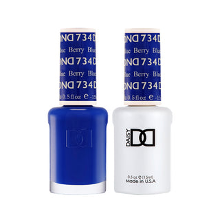 Daisy DND Gel Polish - Berry Blue #734 (with Free Matching Polish)