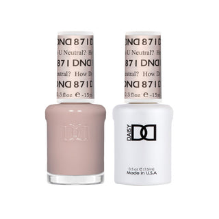 Daisy DND Gel Polish - How Do U Neutral? #871 (with Free Matching Polish)