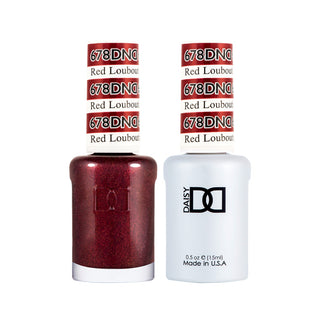 Daisy DND Gel Polish - Red Louboutin #678 (with Free Matching Polish)