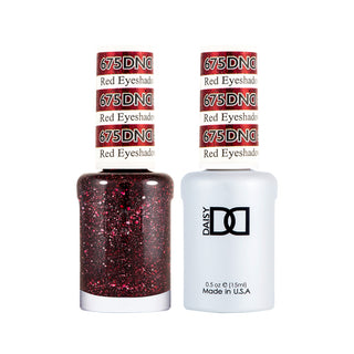 Daisy DND Gel Polish - Red Eyeshadow #675 (with Free Matching Polish)