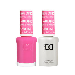 Daisy DND Gel Polish - Crayola Pink #578 (with Free Matching Polish)