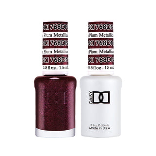 Daisy DND Gel Polish - Metallica Plum #768 (with Free Matching Polish)
