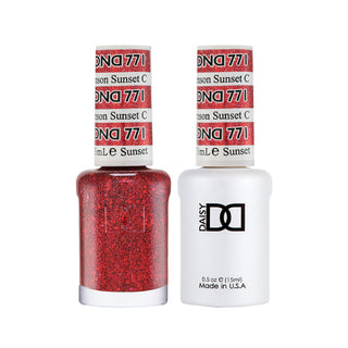 Daisy DND Gel Polish - Crimson Sunset #771 (with Free Matching Polish)