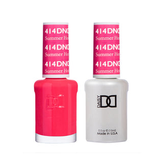 Daisy DND Gel Polish - Summer Hot Pink #414 (with Free Matching Polish)