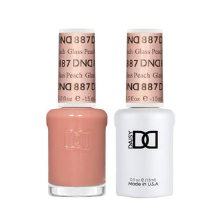 Daisy DND Gel Polish - Glass Peach #887 (with Free Matching Polish)