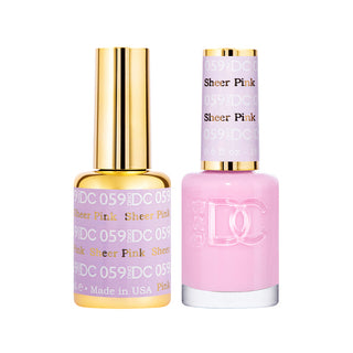 DND DC Gel Polish - Sheer Pink #059 (with Free Matching Polish)