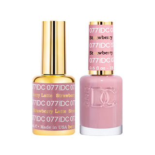 DND DC Gel Polish - Strawberry Latte #077 (with Free Matching Polish)