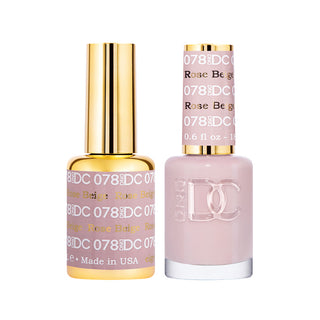 DND DC Gel Polish - Rose Beige #078 (with Free Matching Polish)