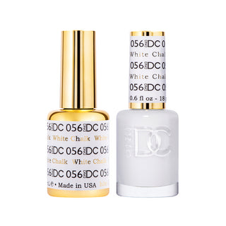 DND DC Gel Polish - White Chalk #056 (with Free Matching Polish)