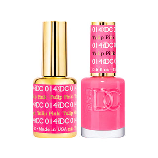 DND DC Gel Polish - Tulip Pink #014 (with Free Matching Polish)