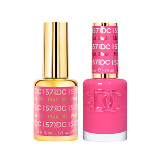 DND DC Gel Polish - Hot Pink #157 (with Free Matching Polish)