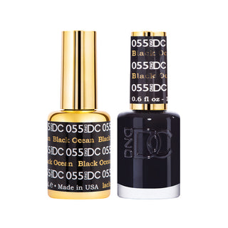 DND DC Gel Polish - Black Ocean #055 (with Free Matching Polish)