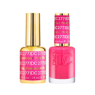 DND DC Gel Polish - Fluorescent Pink #277 (with Free Matching Polish)