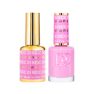DND DC Gel Polish - Violet Pink #018 (with Free Matching Polish)