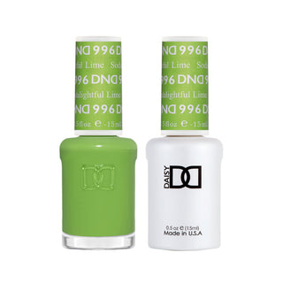 Daisy DND Gel Polish - Sodalightful Lime #996 (with Free Matching Polish)