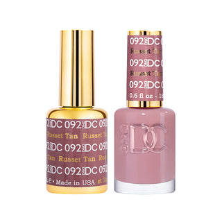DND DC Gel Polish - Russet Tan #092 (with Free Matching Polish)
