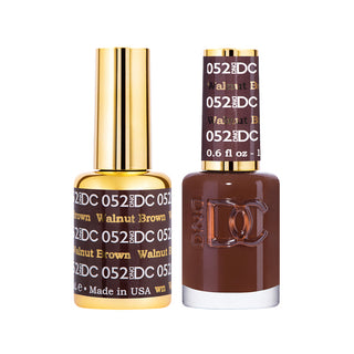 DND DC Gel Polish - Walnut Brown #052 (with Free Matching Polish)