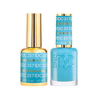 DND DC Gel Polish - Mermaid Blue #257 (with Free Matching Polish)