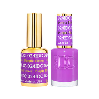 DND DC Gel Polish - Purple Flower #024 (with Free Matching Polish)