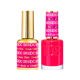 DND DC Gel Polish - Neon Pink #005 (with Free Matching Polish)