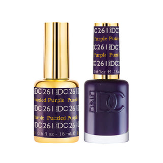 DND DC Gel Polish - Puzzled Purple #261 (with Free Matching Polish)