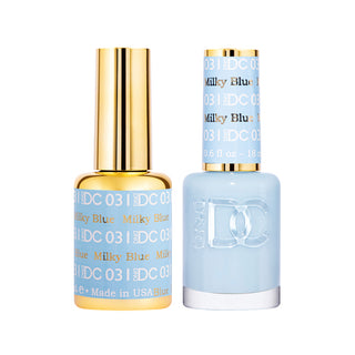 DND DC Gel Polish - Milky Blue #031 (with Free Matching Polish)