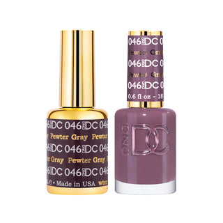 DND DC Gel Polish - Pewter Gray #046 (with Free Matching Polish)