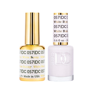 DND DC Gel Polish - White Bunny #057 (with Free Matching Polish)