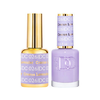 DND DC Gel Polish - Crocus Lavender #026 (with Free Matching Polish)