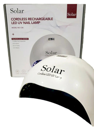 Solar Cordless LED/UV Nail Lamp - Rechargeable & Wireless Nail Dryer