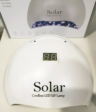 Solar Cordless LED/UV Nail Lamp - Rechargeable & Wireless Nail Dryer